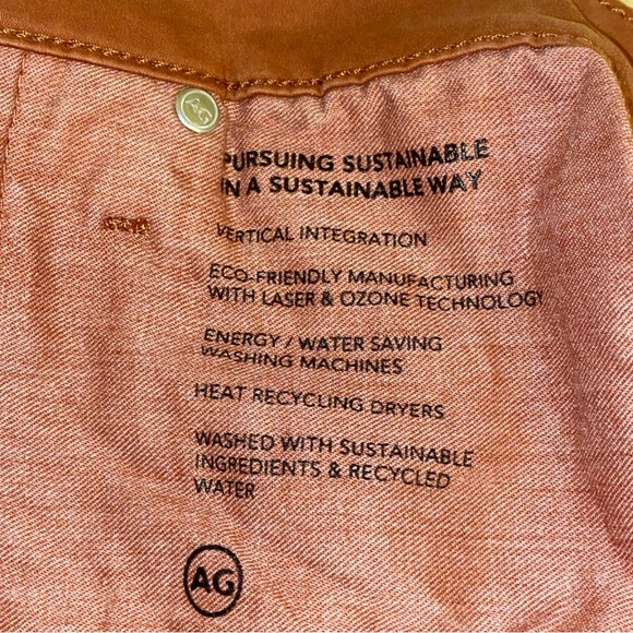 AG Adriano Goldschmied Pants Womens Sz 31 FARRAH Ankle Cocoa Cinnamon Silky Soft - Picture 6 of 10